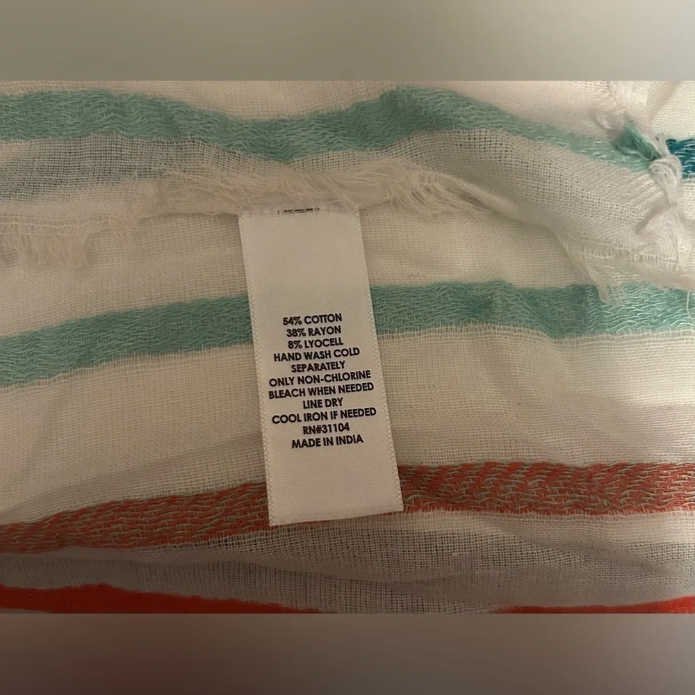 NWT NEW DIRECTIONS MULTICOLOR COVERUP O/S DYED YARN, GAUZY, PULLOVER,LIGHTWEIGHT